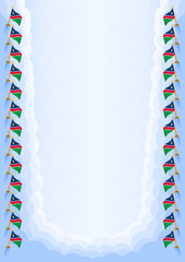 Vertical  frame and border with Namibia flag