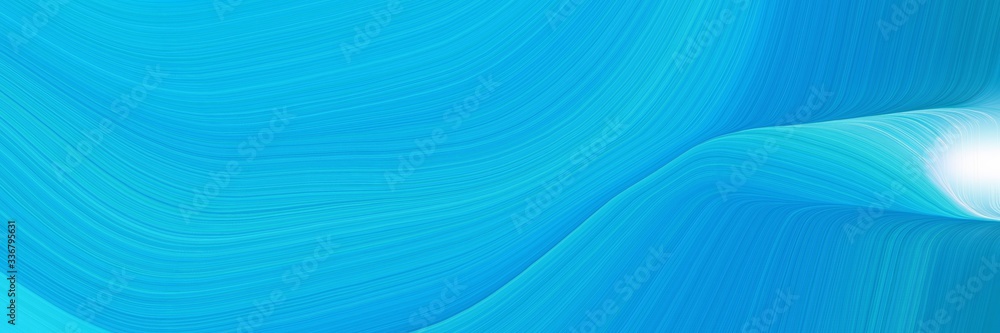 Fototapete modern colorful header with deep sky blue, pale turquoise and strong blue colors. graphic with space