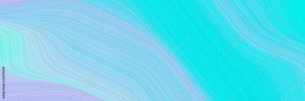 Poster modern moving banner with baby blue, bright turquoise and lavender blue colors. graphic with space f