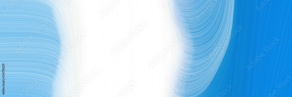 Poster modern artistic banner design with sky blue, dodger blue and lavender colors. graphic with space for text or image. can be used as header or banner