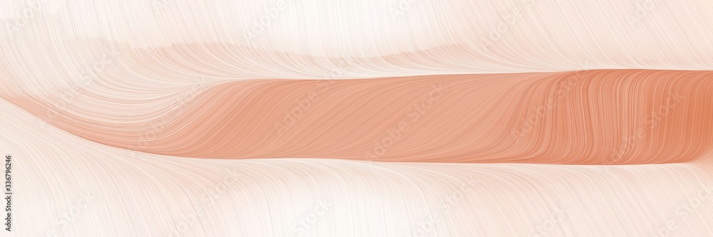 Poster modern flowing designed horizontal header with antique white, dark salmon and burly wood colors. graphic with space for text or image. can be used as header or banner