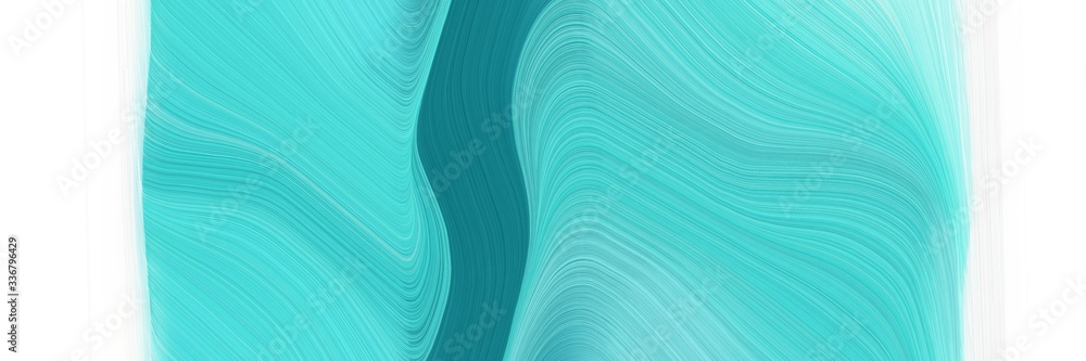 Poster modern artistic header with medium turquoise, light cyan and teal colors. graphic with space for text or image. can be used as header or banner