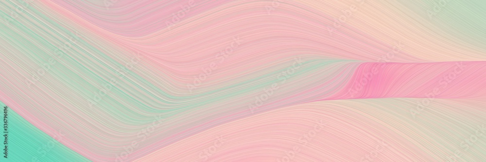Poster modern dynamic designed horizontal header with baby pink, medium aqua marine and ash gray colors. graphic with space for text or image. can be used as header or banner