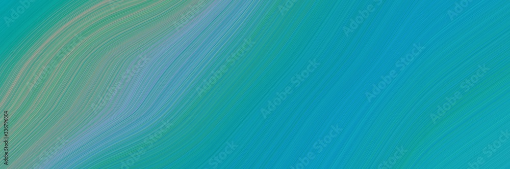 Poster modern artistic designed horizontal banner with light sea green, cadet blue and dark gray colors. graphic with space for text or image. can be used as header or banner