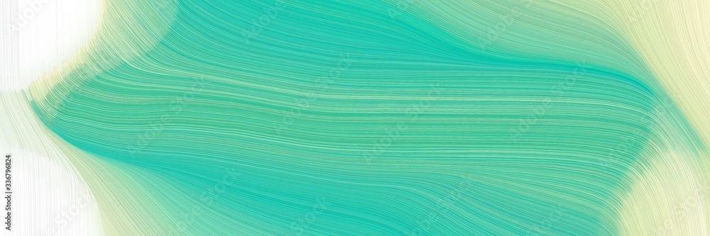 Poster modern artistic designed horizontal banner with medium aqua marine, tea green and light green colors