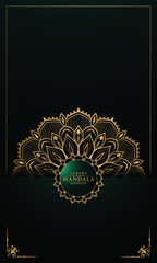 Luxury mandala background with arabesque pattern arabic islamic east style for Wedding card, book cover.
