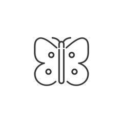 Butterfly. Outline icon. Animal vector illustration