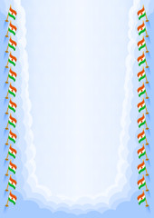 Vertical  frame and border with Niger flag