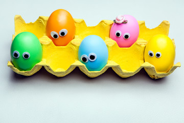 image of easter egg box white background 