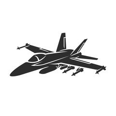 Fototapeta na wymiar Jet fighter vector illustration. Military aircraft. Carrier-based aircraft.