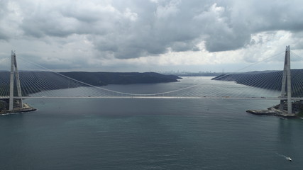 Aerial photo of Yavuz sultan Selim bridge 