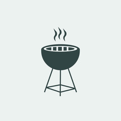 Grill vector icon illustration sign