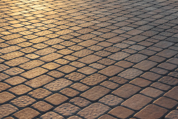 masonry wall paving stones as a background close up