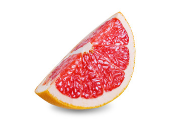 Red grapefruit on a white isolated background