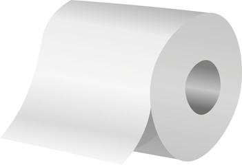 white toilet paper sheet roll