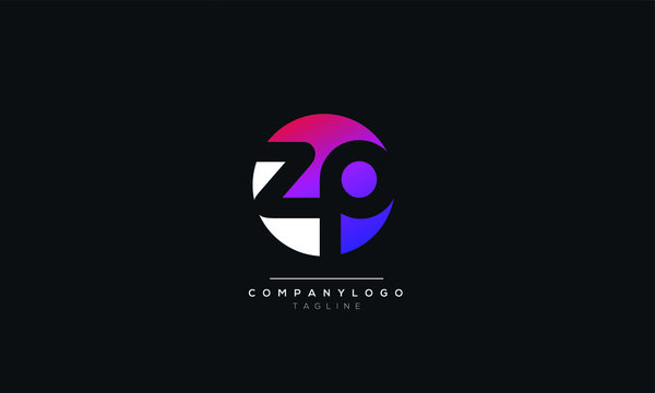 ZP PZ Z P Letter logo alphabet monogram initial based icon design