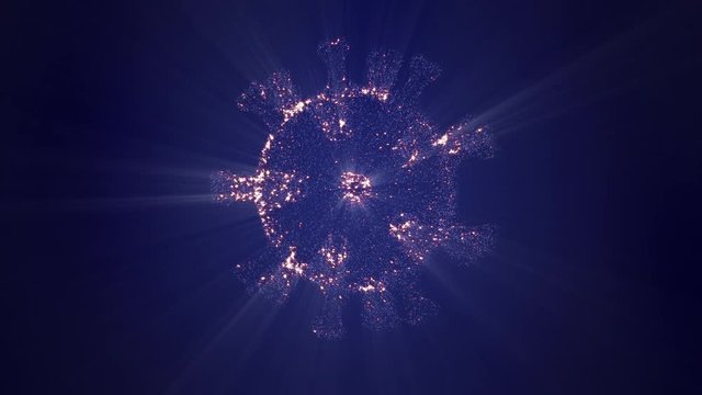 Coronavirus Vergr&ouml;&szlig;erung eines einzelnen Virus Hintergrund 