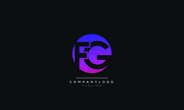 FG GF F G Letter logo alphabet monogram initial based icon design