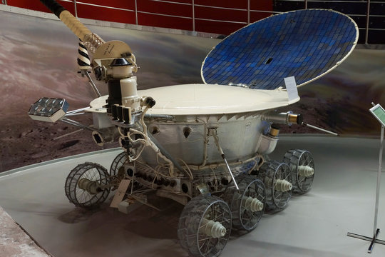 Moscow - January 2020: Lunokhod 1, Soviet lunar program. Cosmonautics Museum.
