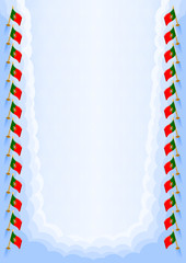 Vertical  frame and border with Portugal flag