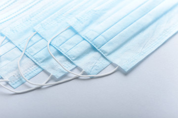 Medical doctor surgery disinfecting mask. Medical stuff face protective equipment sterile mask....