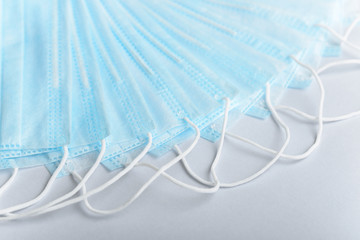 Medical doctor surgery disinfecting mask. Medical stuff face protective equipment sterile mask....