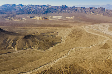 Fototapeta na wymiar Aerial view of the mountains in Death Valley national park, USA country