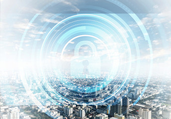 Cryptography and encryption algorithm concept