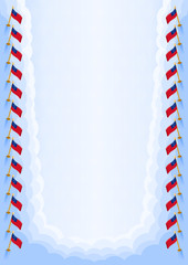 Vertical  frame and border with Samoa flag