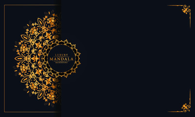 Luxury mandala background with arabesque pattern arabic islamic east style for Wedding card, book cover.
