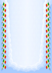 Fototapeta na wymiar Vertical frame and border with Senegal flag