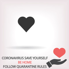 Heart vector icon , lorem ipsum Flat design