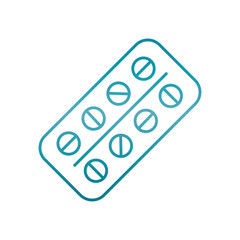 mediction pills blister icon, gradient style