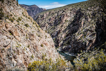 canyon walls and river