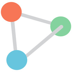 vector illustration of a molecule. Ball and stick structure