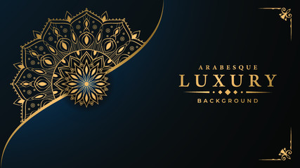 Abstract luxury ornamental mandala design background  with  arabesque pattern arabic islamic east style.