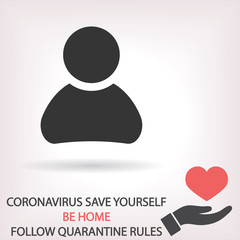 Human  vector icon , lorem ipsum Flat design