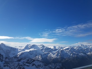 snow covered mountains