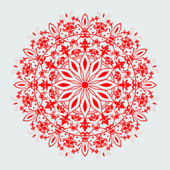 Fototapeta na wymiar Simple Mandala Shape for Coloring. Vector Mandala. Floral. Flower. Oriental. Book Page. Outline. 