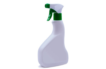 white bottle with dispenser