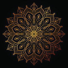 Abstract luxury ornamental mandala design background  with  arabesque pattern arabic islamic east style.