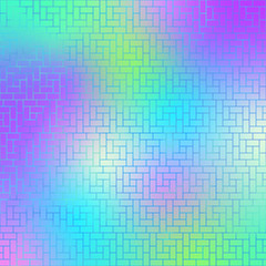 Holographic Design on Gradient Background - Cute holographic pattern on bright neon gradient background	