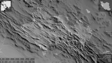 Fototapeta premium Lorestan, Iran - composition. Grayscale