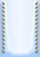 Obraz premium Vertical frame and border with Togo flag