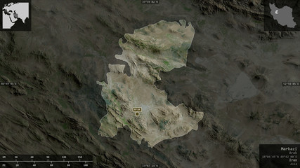 Markazi, Iran - composition. Satellite