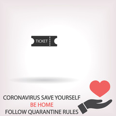 Ticket vector icon  , lorem ipsum Flat design