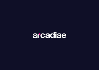 Vector Logo Design Typography Arcadiae Concept Editable