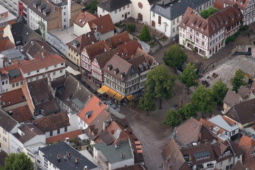 Luftbild: Altstadt von Bensheim an der hessischen Bergstrasse