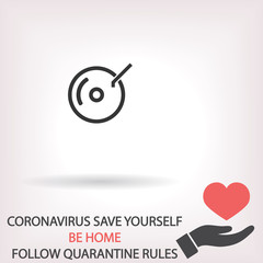 Disk  vector icon , lorem ipsum Flat design