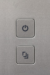 Metal power and copy button